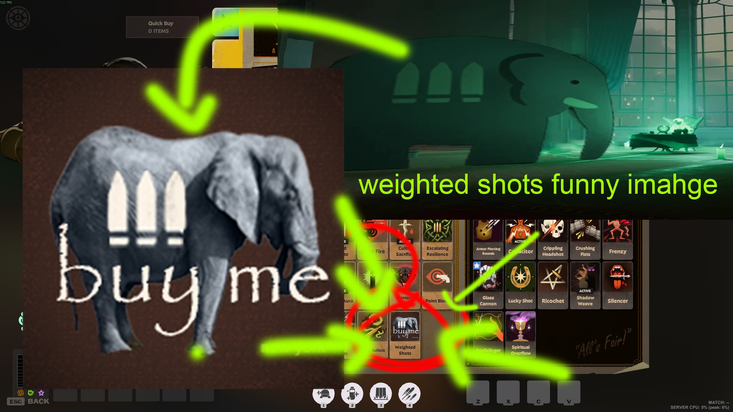 address me shots (weighted shots replacement)