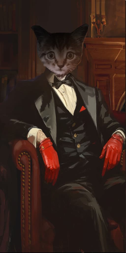 Guppy cat portraits screenshot