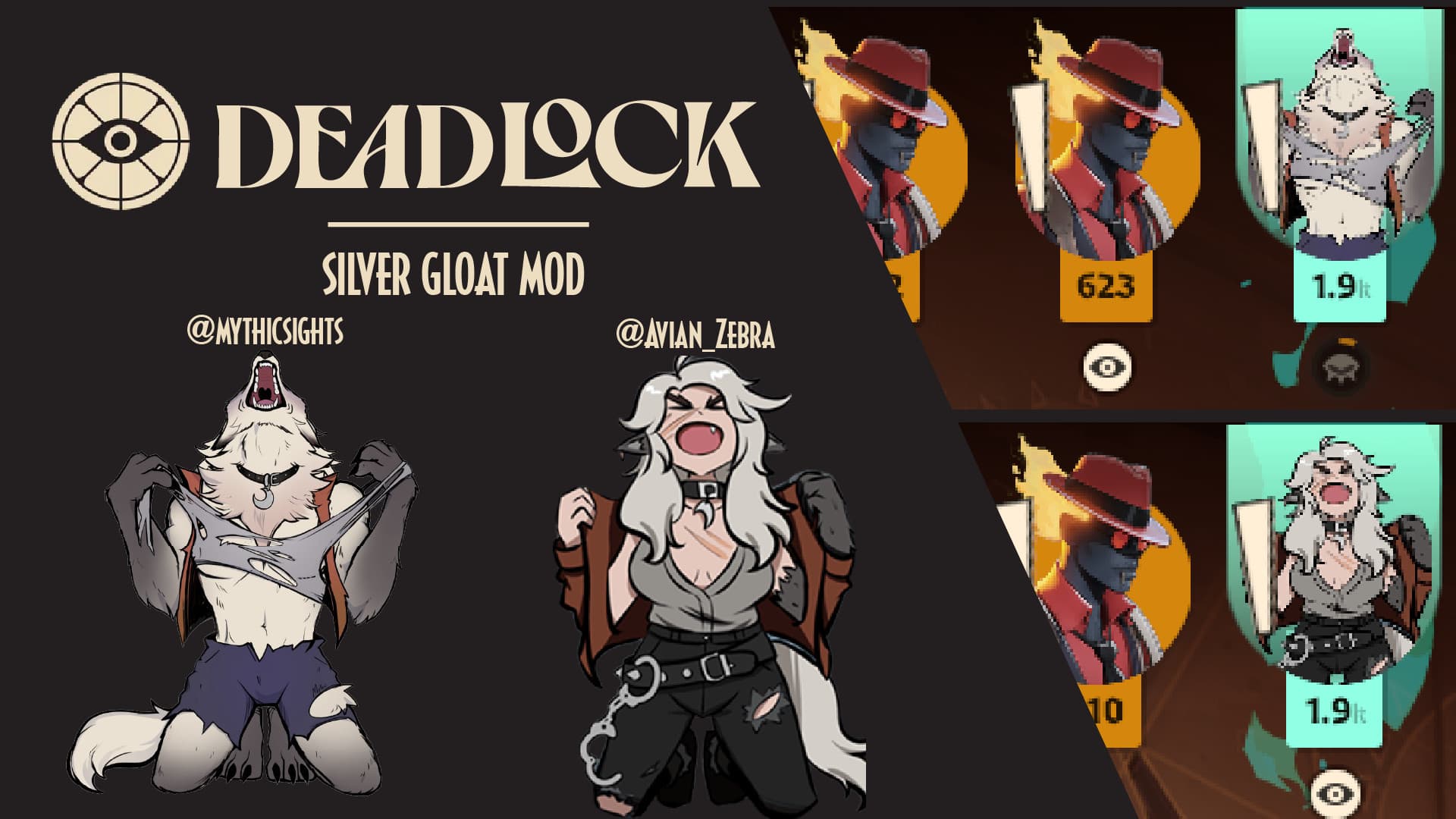 Silver Edgy Wolf Gloat