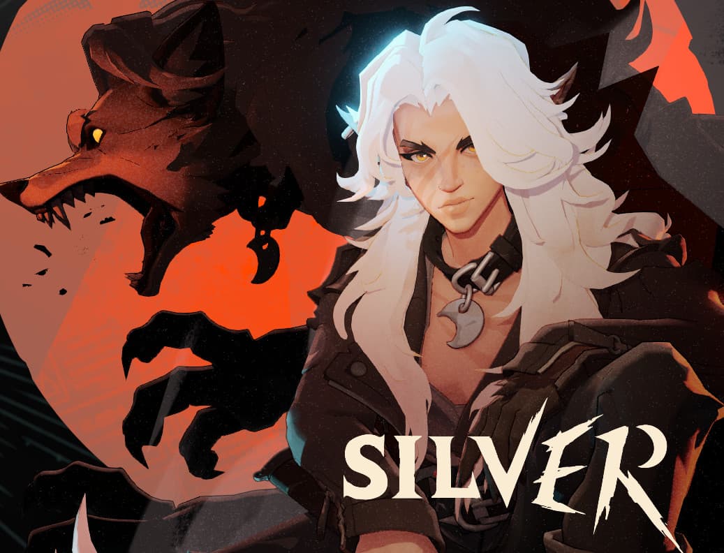 A silver wolf Silver