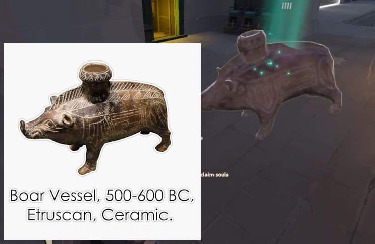 600-500BC Boar Vessel Etruscan Ceramic Bank screenshot