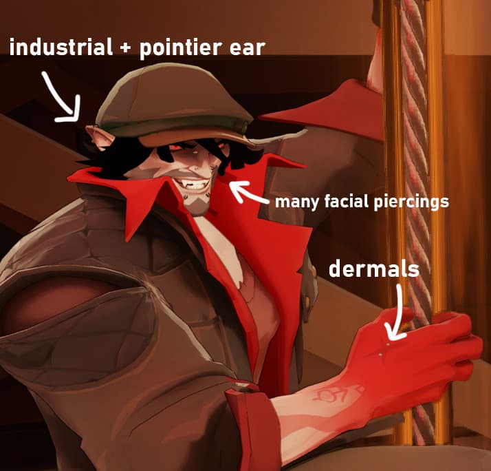 Pointy Ears + Piercings Drifter model screenshot 3