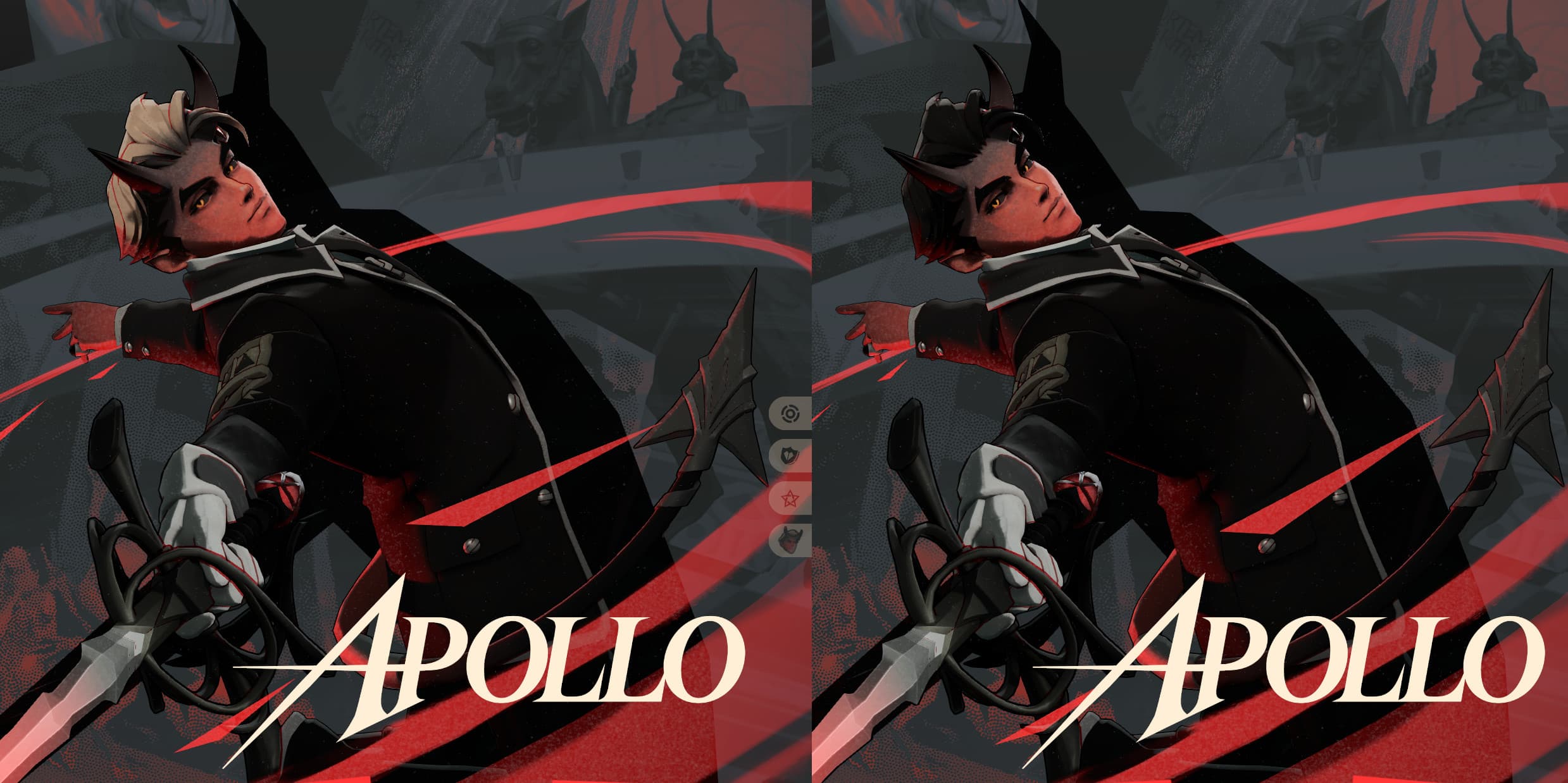 Silver & Black Apollo (+ Black Hair Ver)