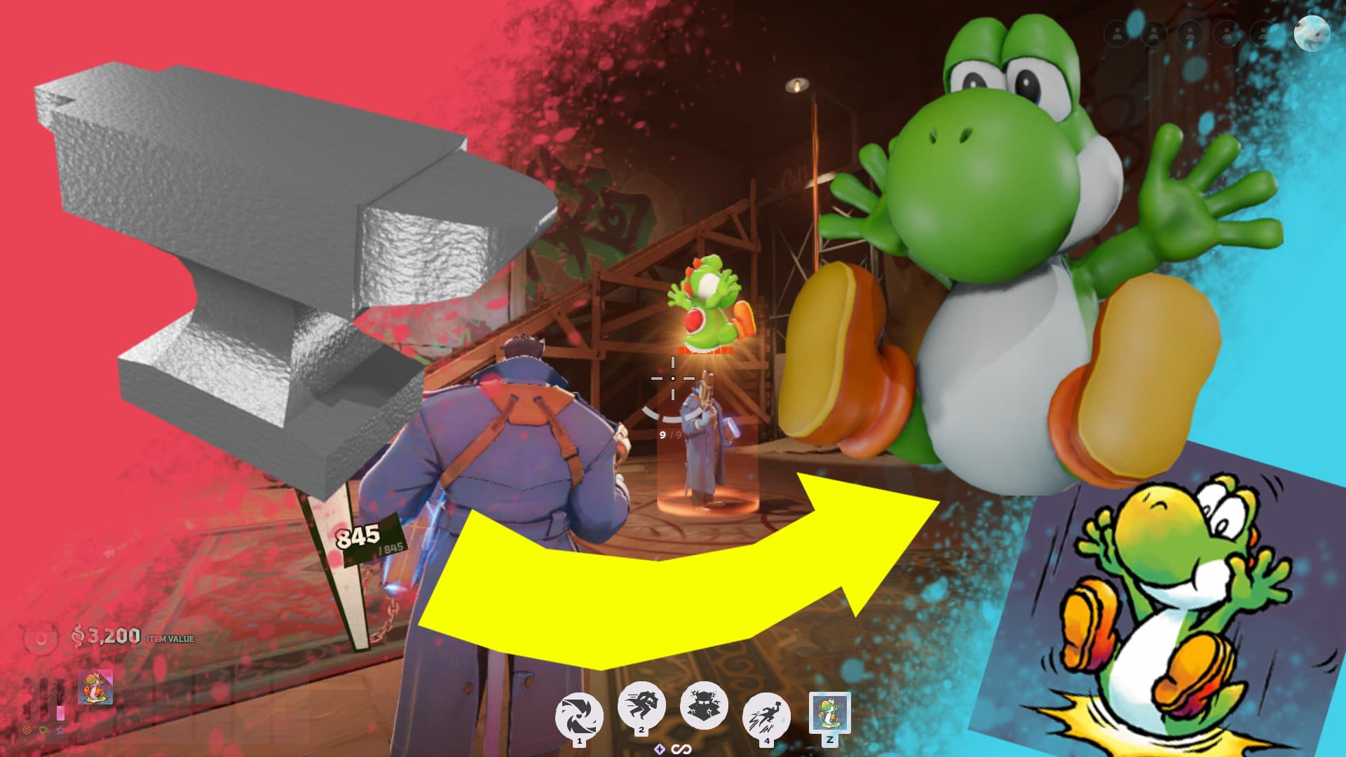 Yoshi Ground Pound Knockdown