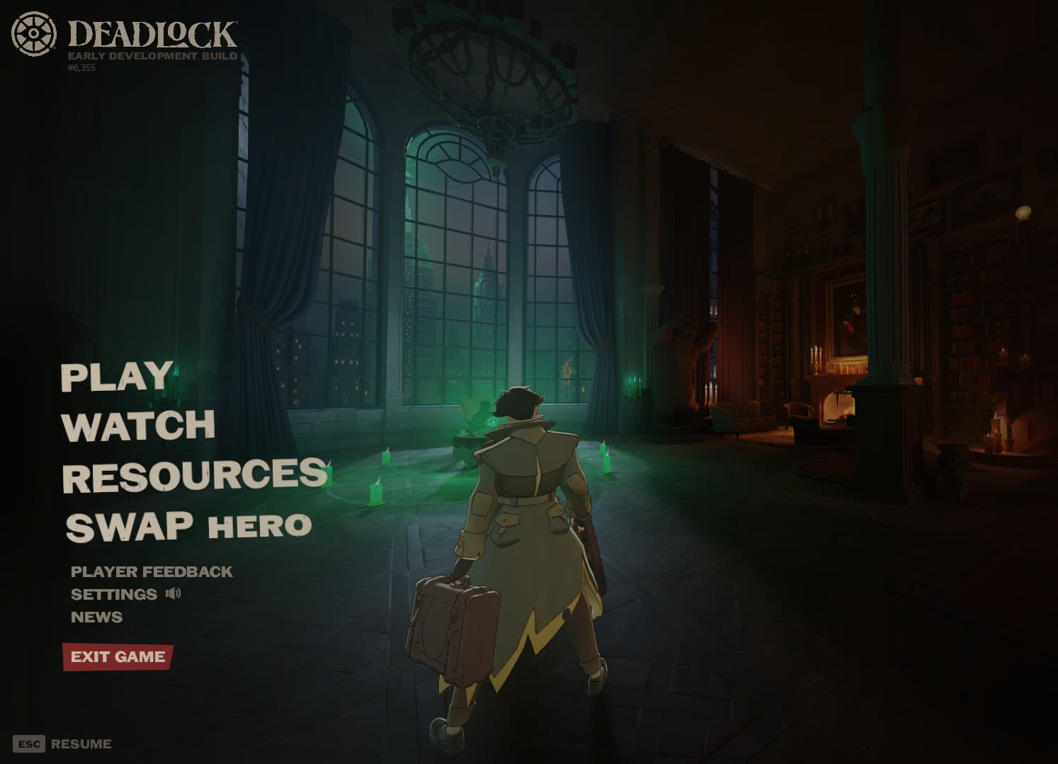 Library & Menu screenshot