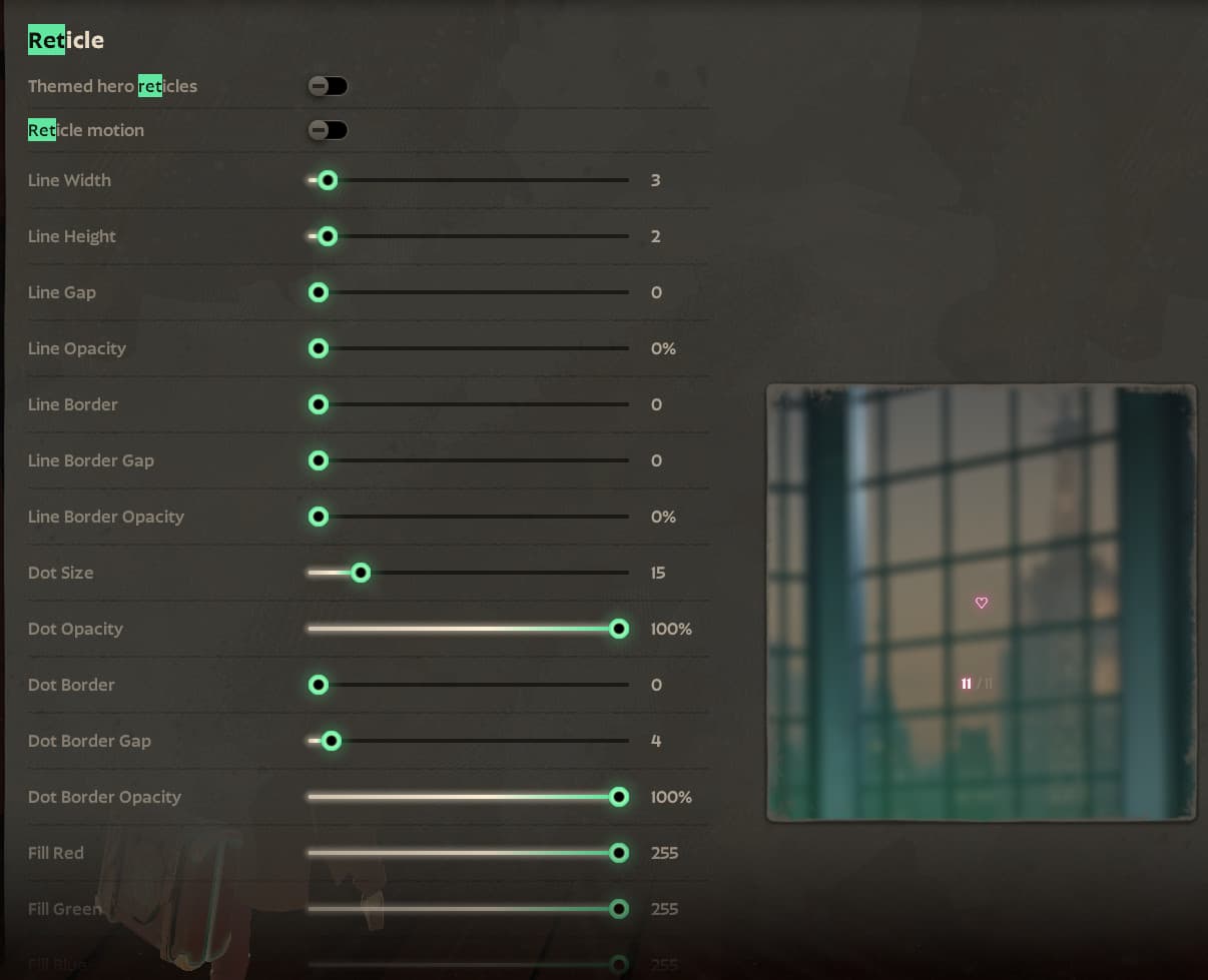 heart crosshair updated screenshot