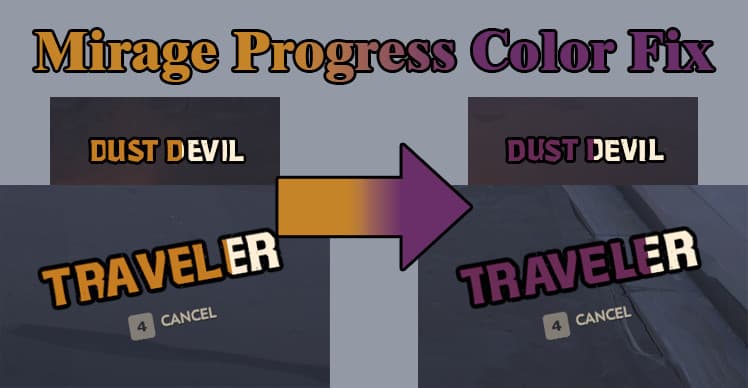 Mirage Progress Bar Color Fix