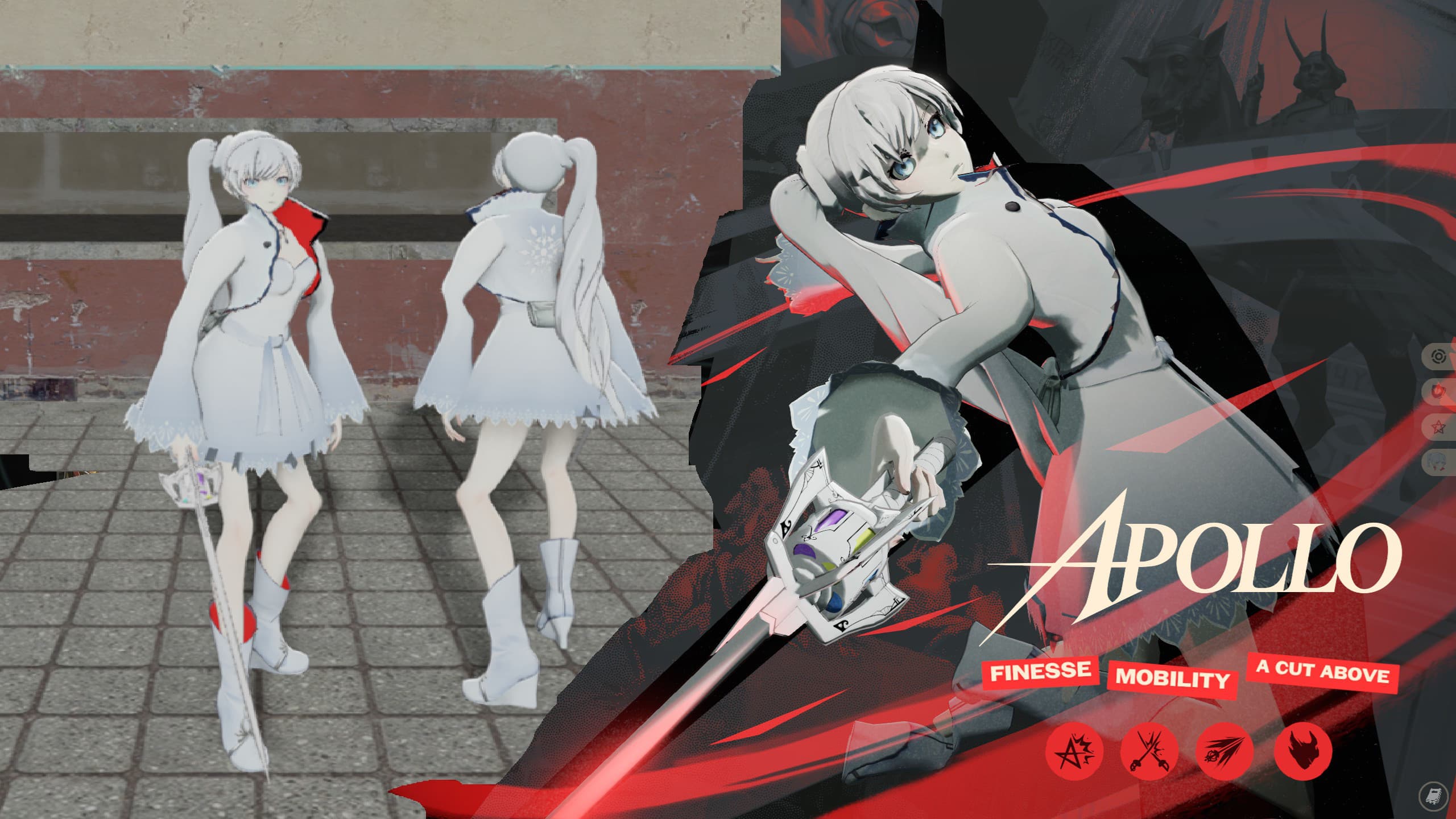 Weiss Schnee over Apollo (RWBY character overhaul)