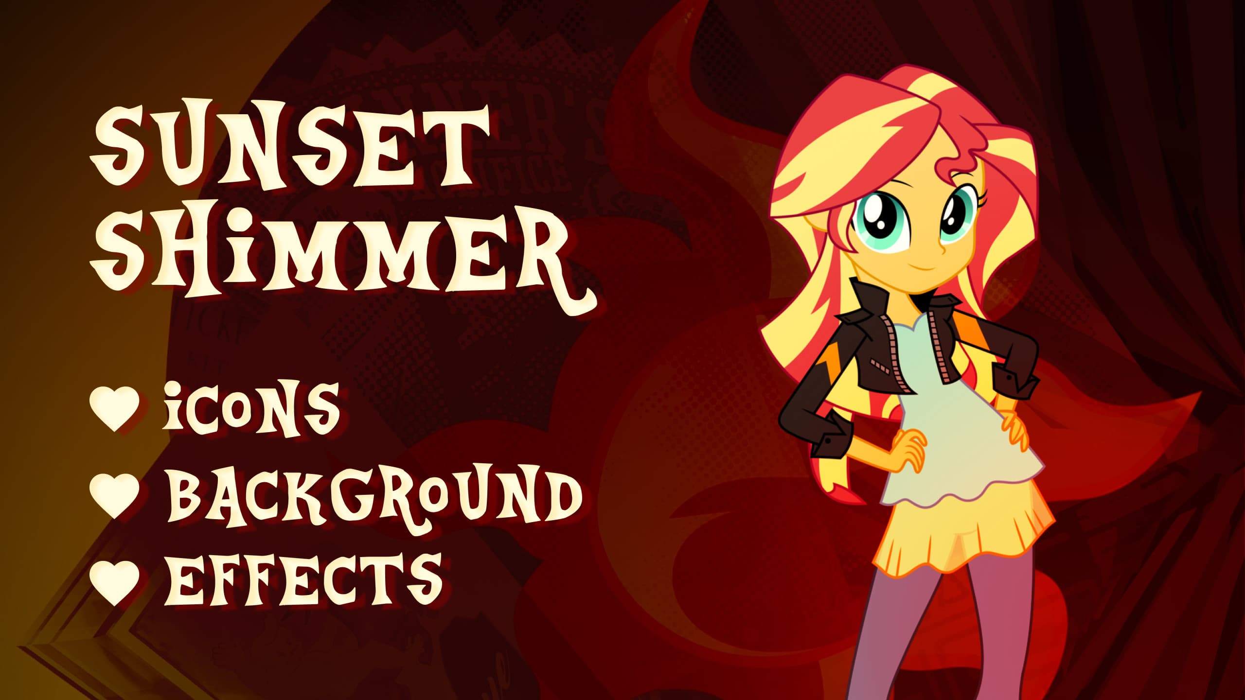 ICON, EFFECTS, BACKGROUND | Sunset Shimmer Celeste screenshot