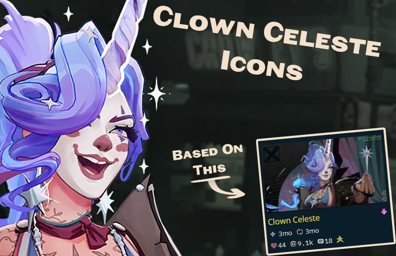Clown Celeste Icons screenshot