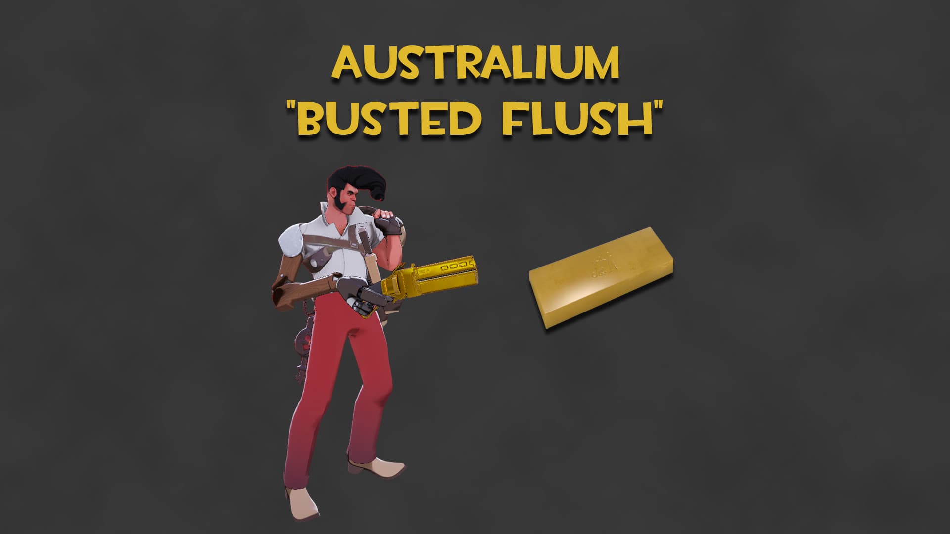 Australium "Busted Flush" (Gold Shiv Gun)
