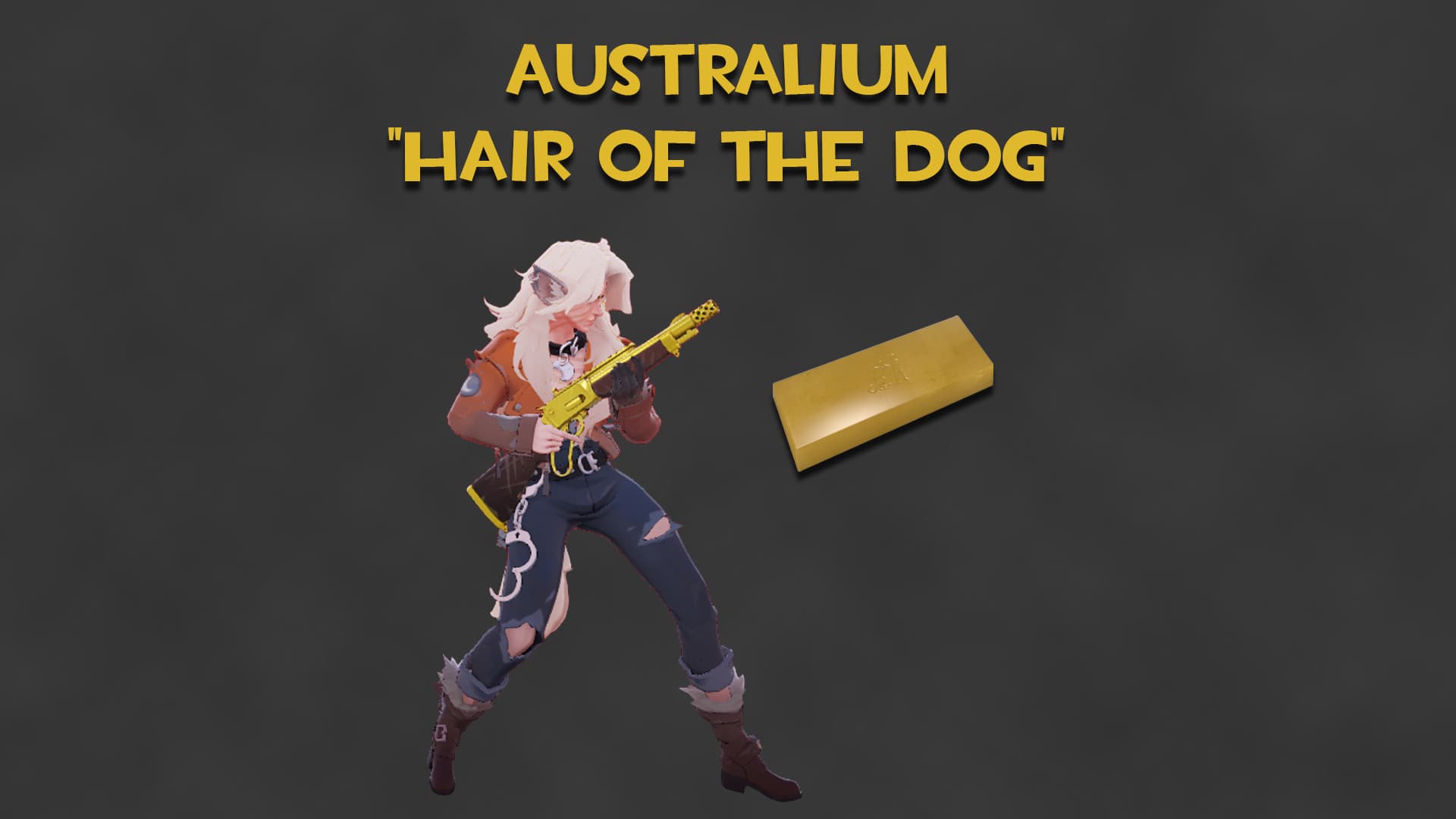 Australium "Hair of the Dog" (Gold Silver Gun)