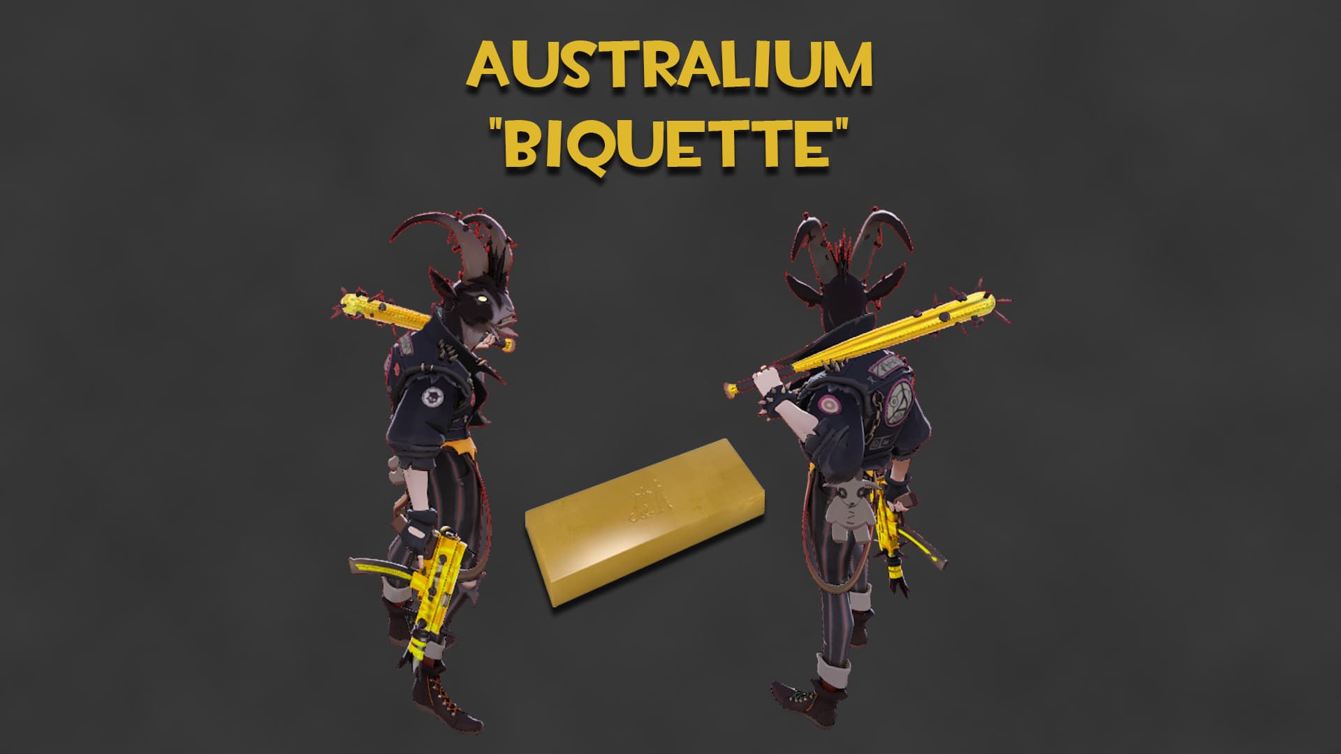 Australium "Biquette" (Gold Billy Gun + Bat)