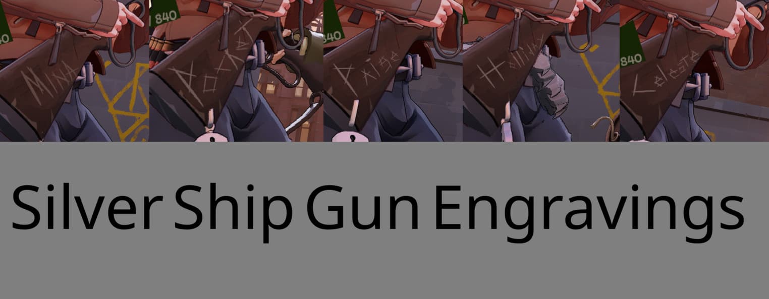 Silver Ship Gun Engravings