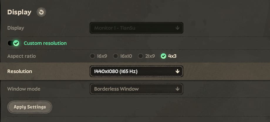 4:3/4x3 Ratio in Video Settings