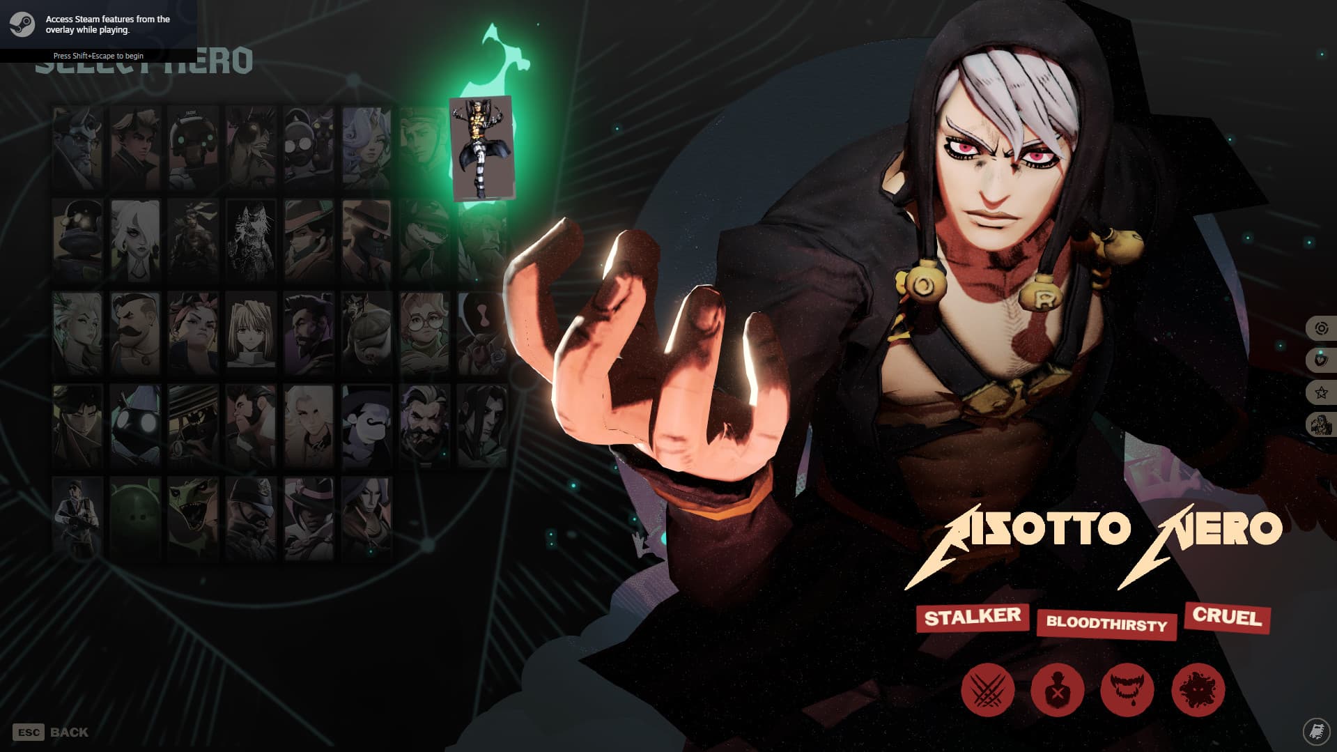 Risotto Nero from JoJo as Drifter
