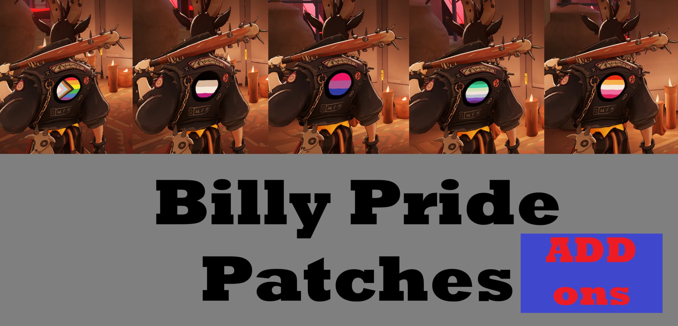 Billy Pride Patches Add ons