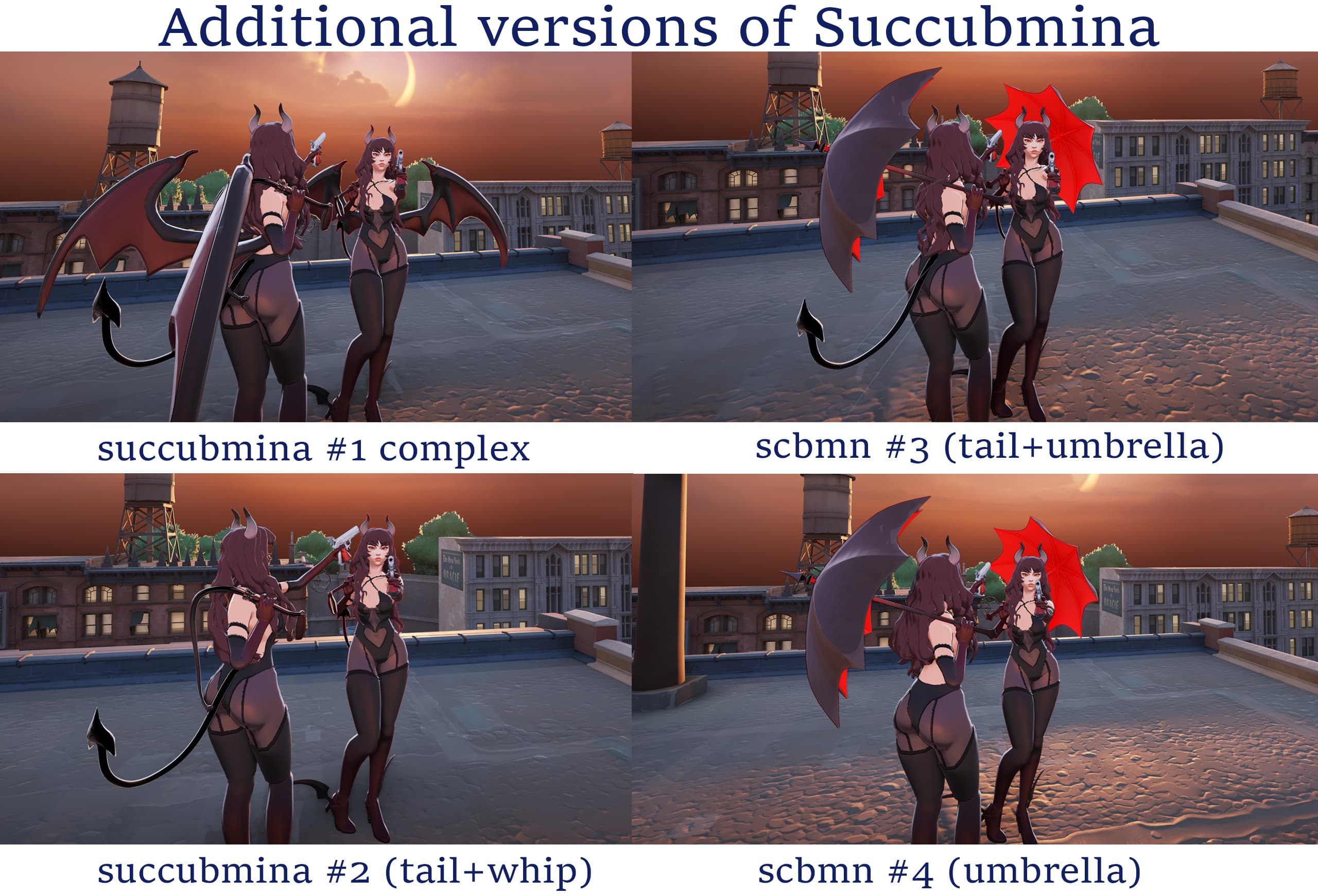 Succubmina (Long Hair + Wings) screenshot 2
