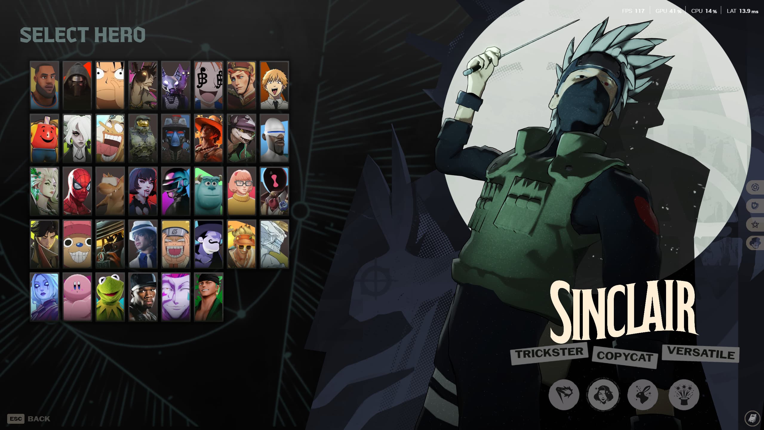 Kakashi the copy ninja as Sinclair