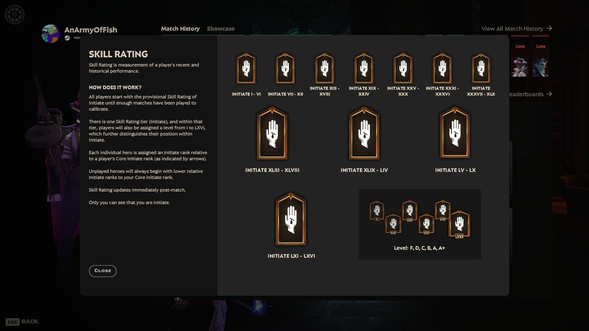 Deadlock but you can't rank out of Initiate screenshot 2