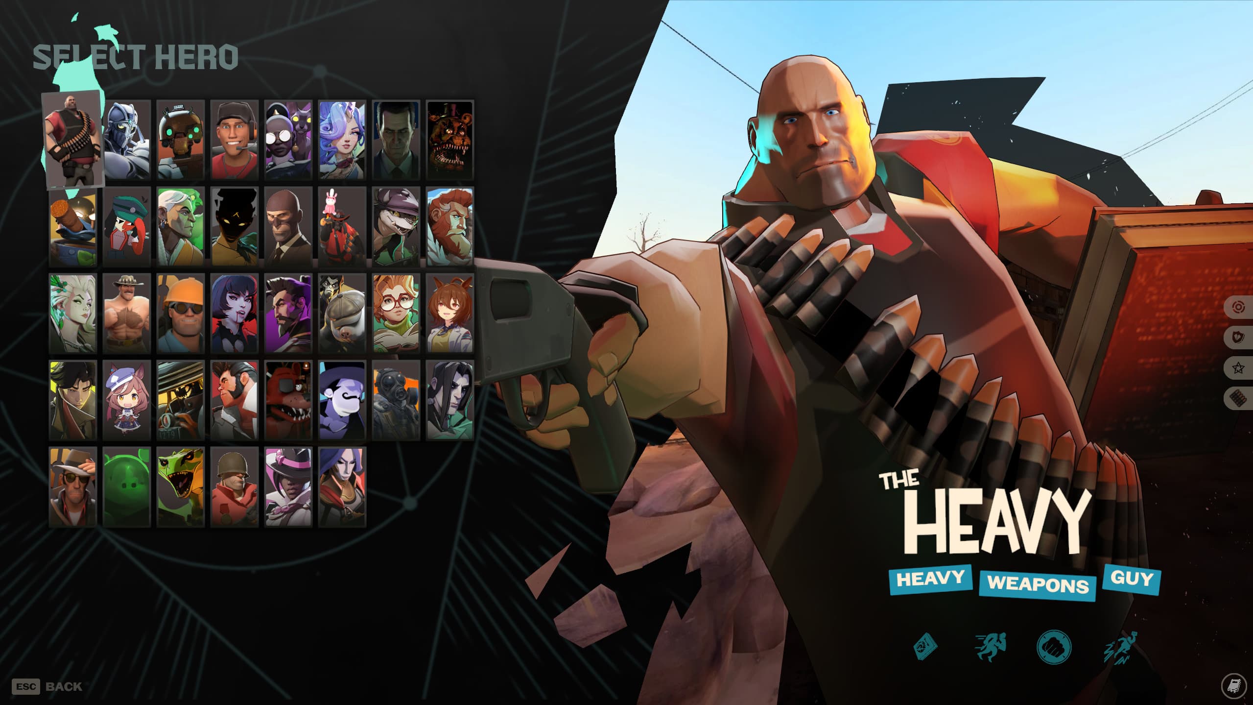 Heavy TF2 as Abrams