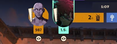 Sol badguy portraits over abrams (GGST) screenshot 2
