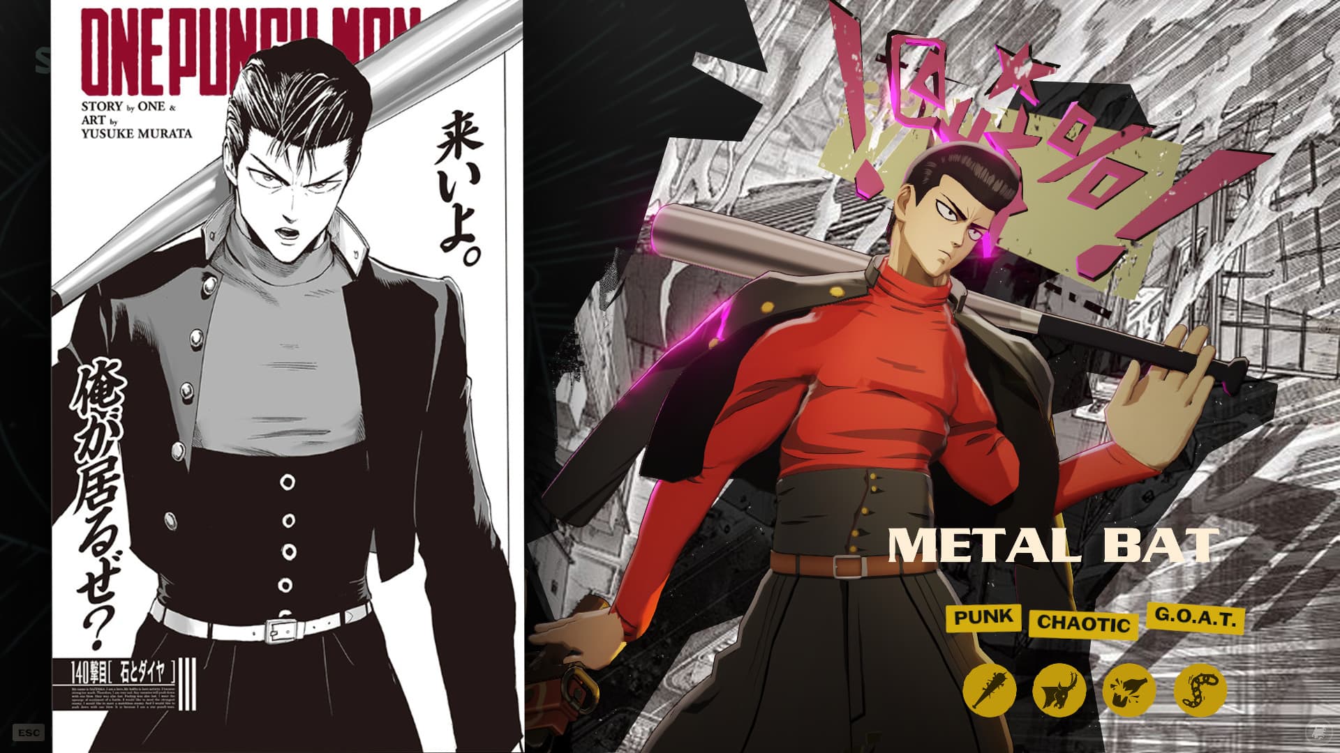 Metal Bat as Billy (One Punch Man)