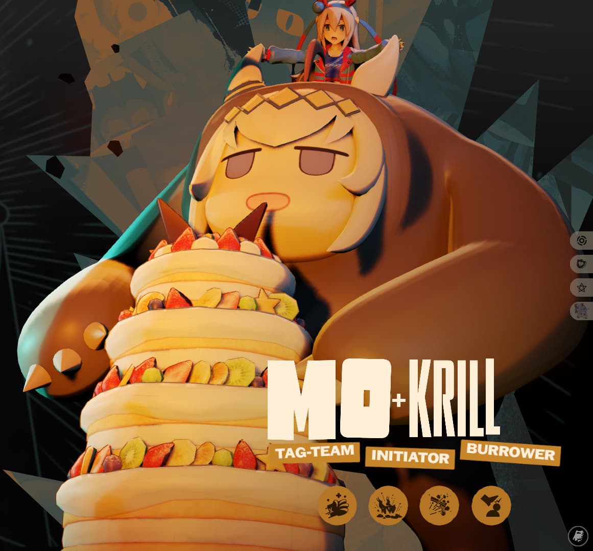 Ogurizilla & Tamamo Cross as Mo & Krill