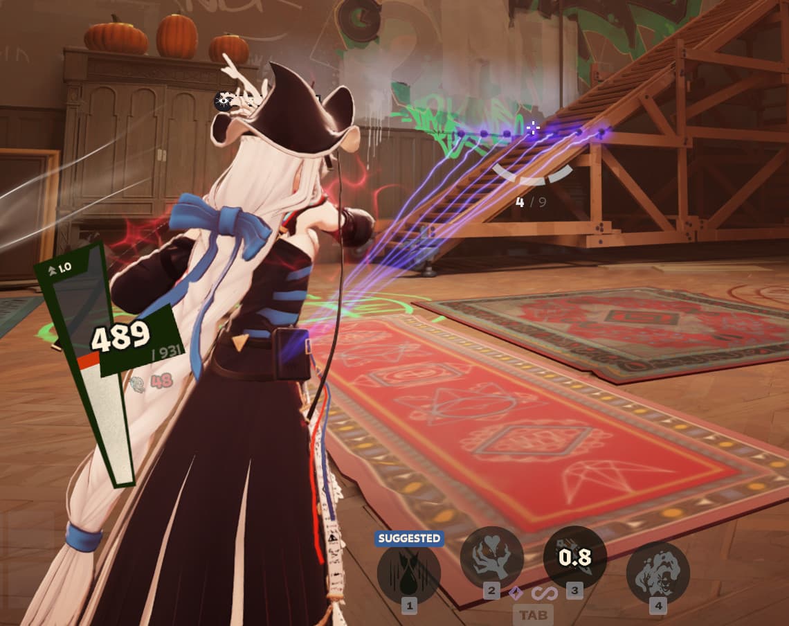 Lady Geist: Dark blue skill effects and bullet screenshot 2
