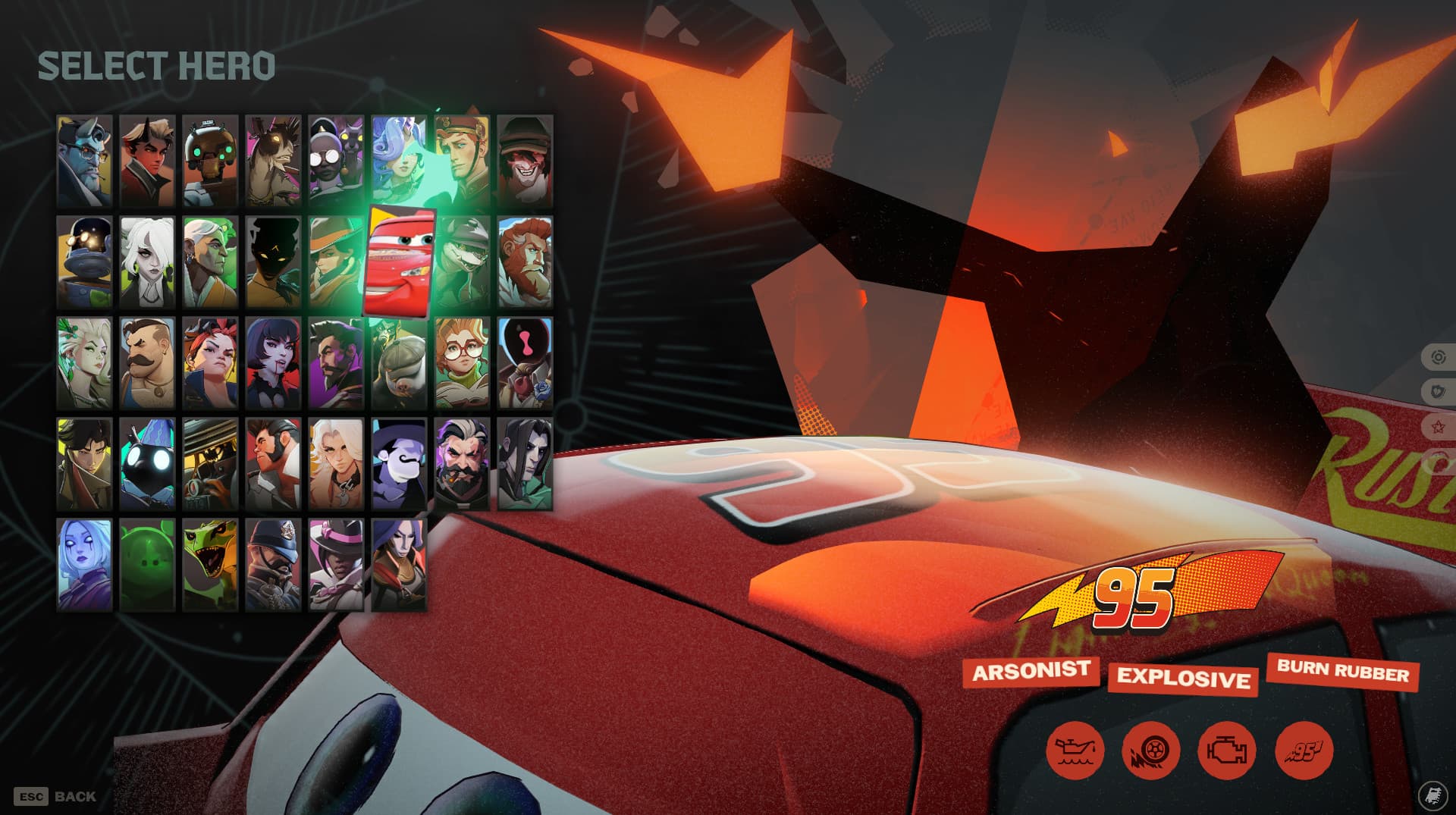 Lightning McQueen over Infernus screenshot 2