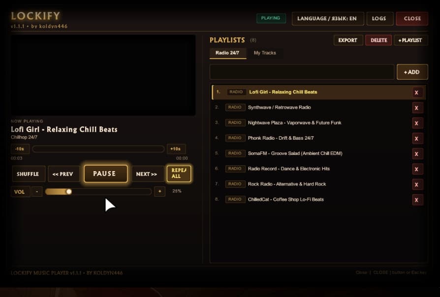 Lockify -  A Deadlock Music Player screenshot 2