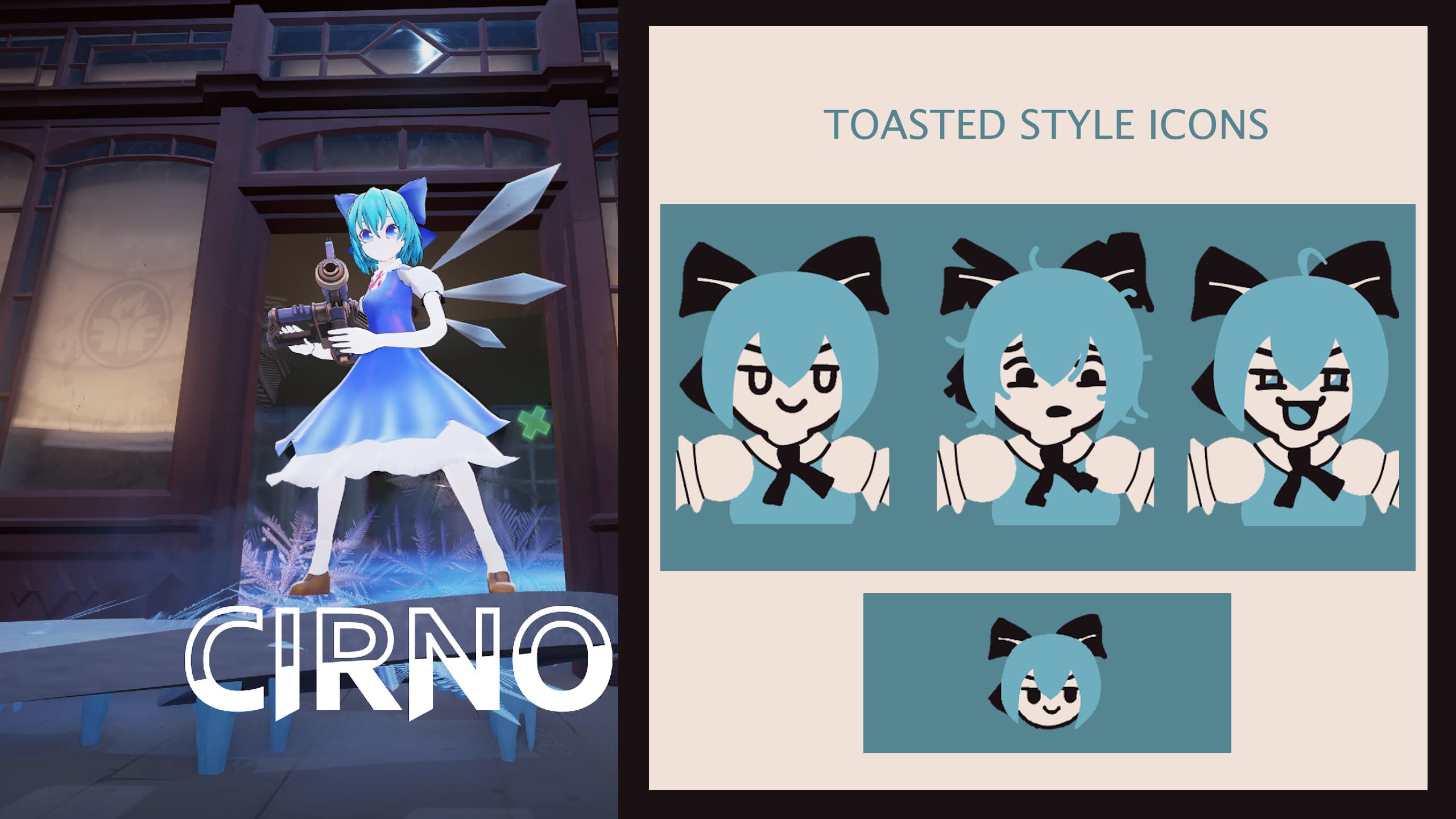 Cirno Toasted Style Icon Addon screenshot