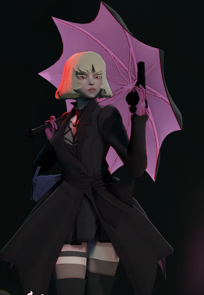 pink accents Mina screenshot