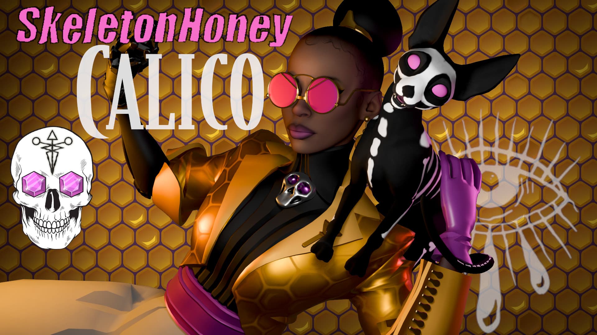 Skeleton Honey Calico + particles screenshot