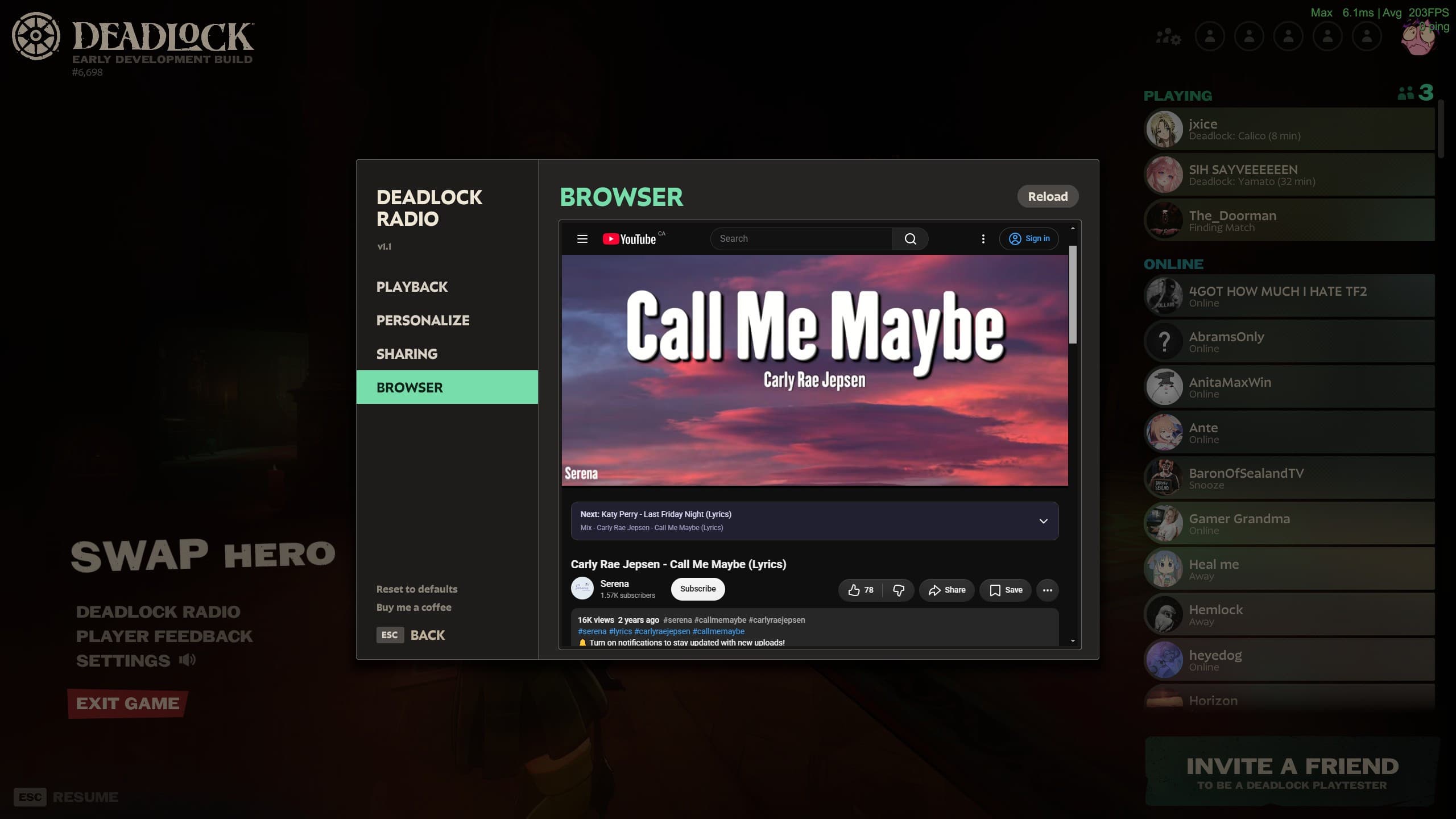 Deadlock Radio screenshot