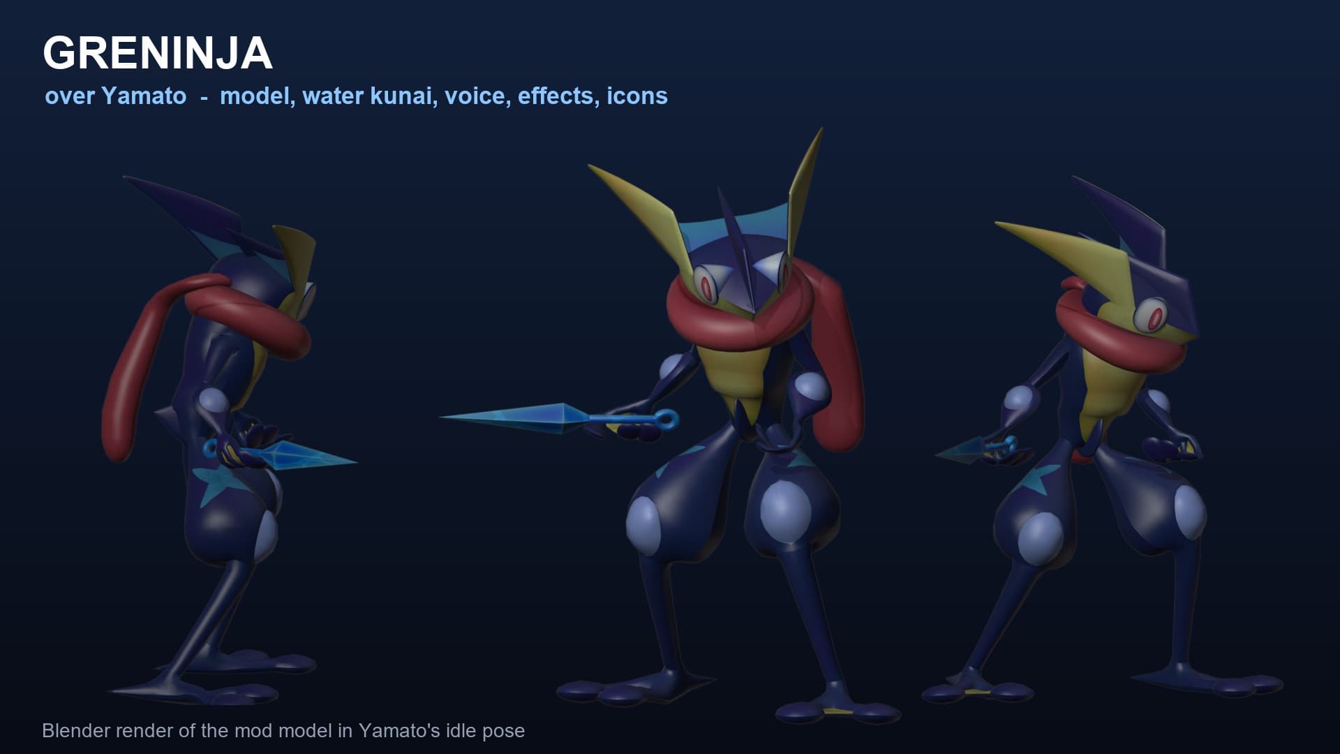 Greninja over Yamato (model, voice, effects) screenshot