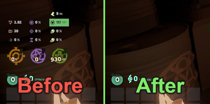Left side statistic hidden screenshot