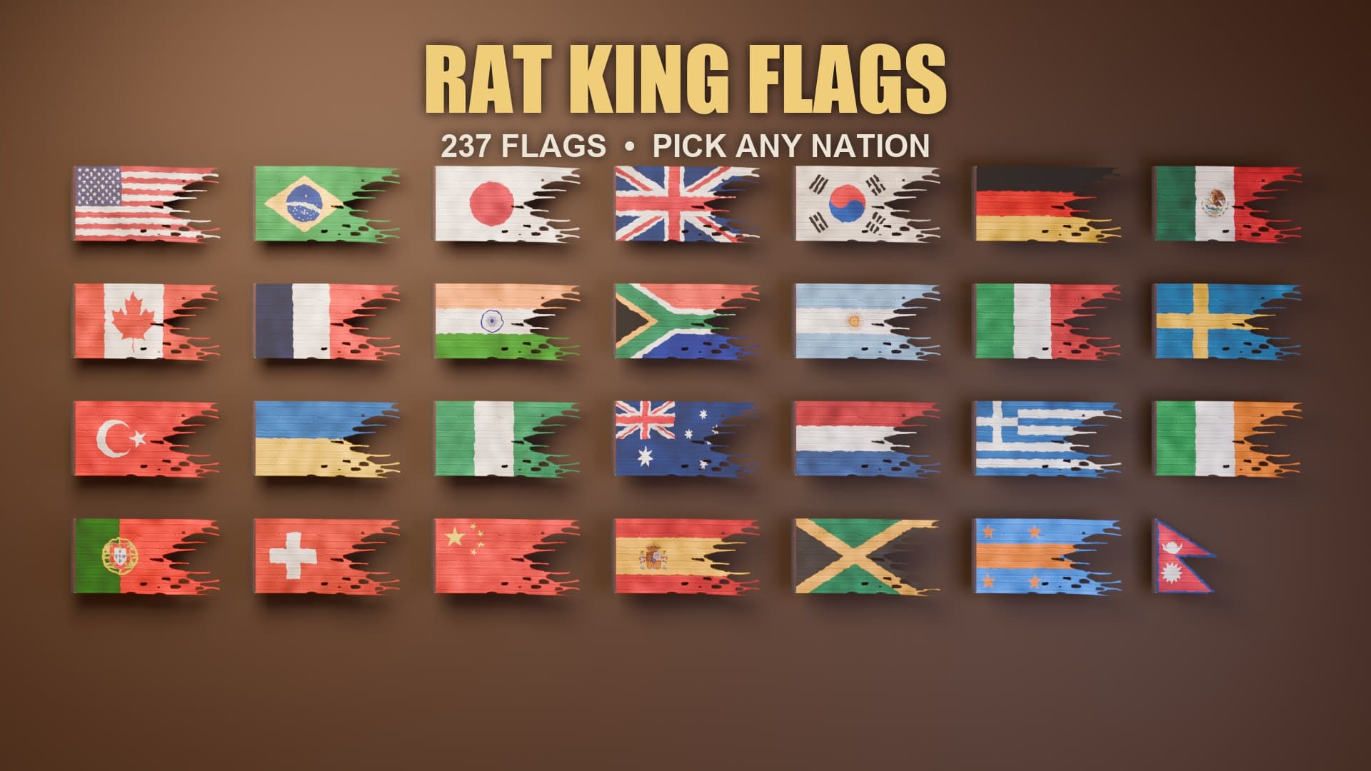 BEST Rat King Flags - Every Country (237 Flags) screenshot 2