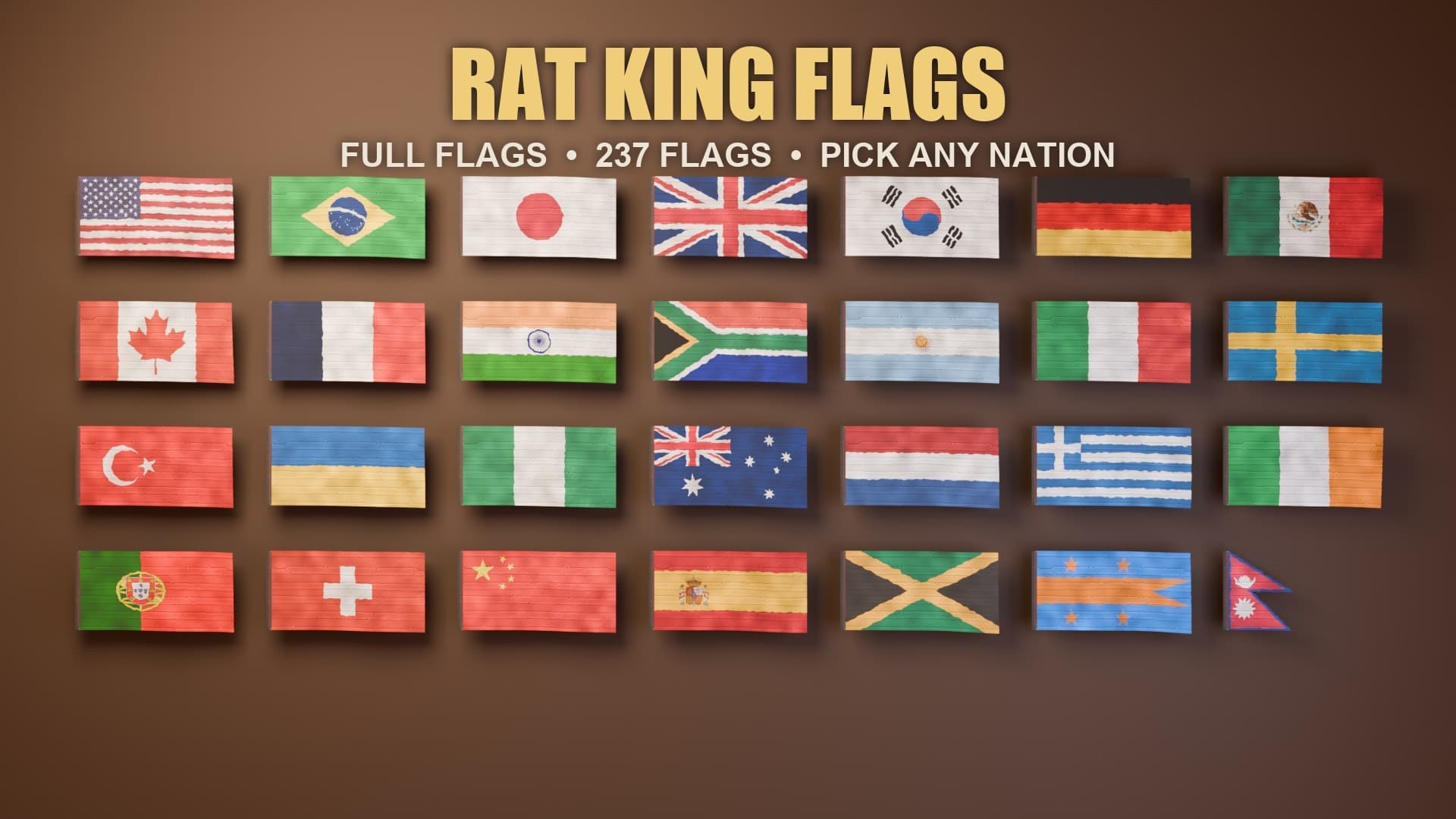 BEST Rat King Flags - Every Country (237 Flags) screenshot 3