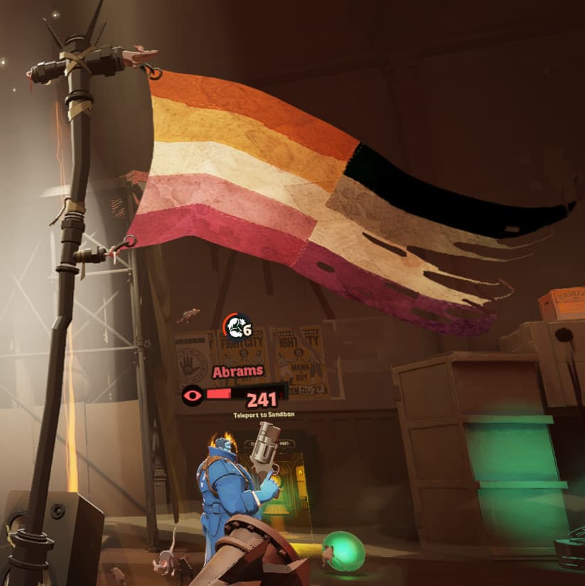 Textured Lesbian+Ace Rat King Flag screenshot