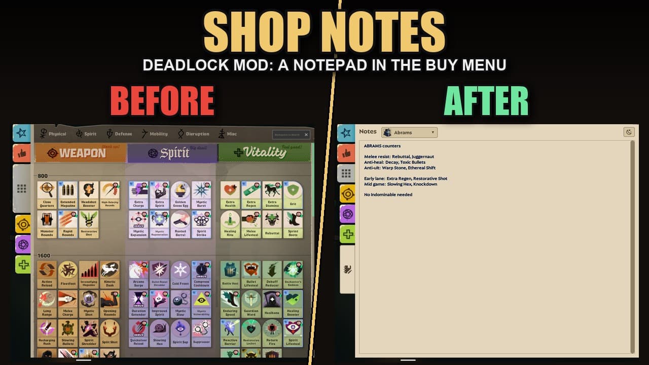 Shop Notes screenshot