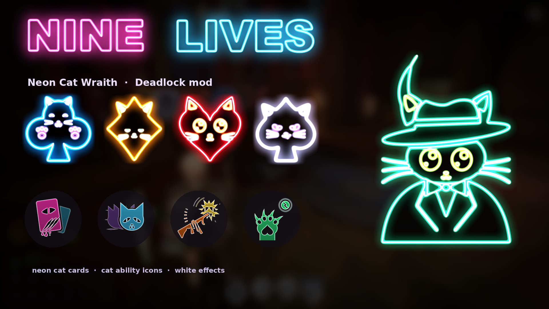 Nine Lives — Neon Cat Wraith screenshot