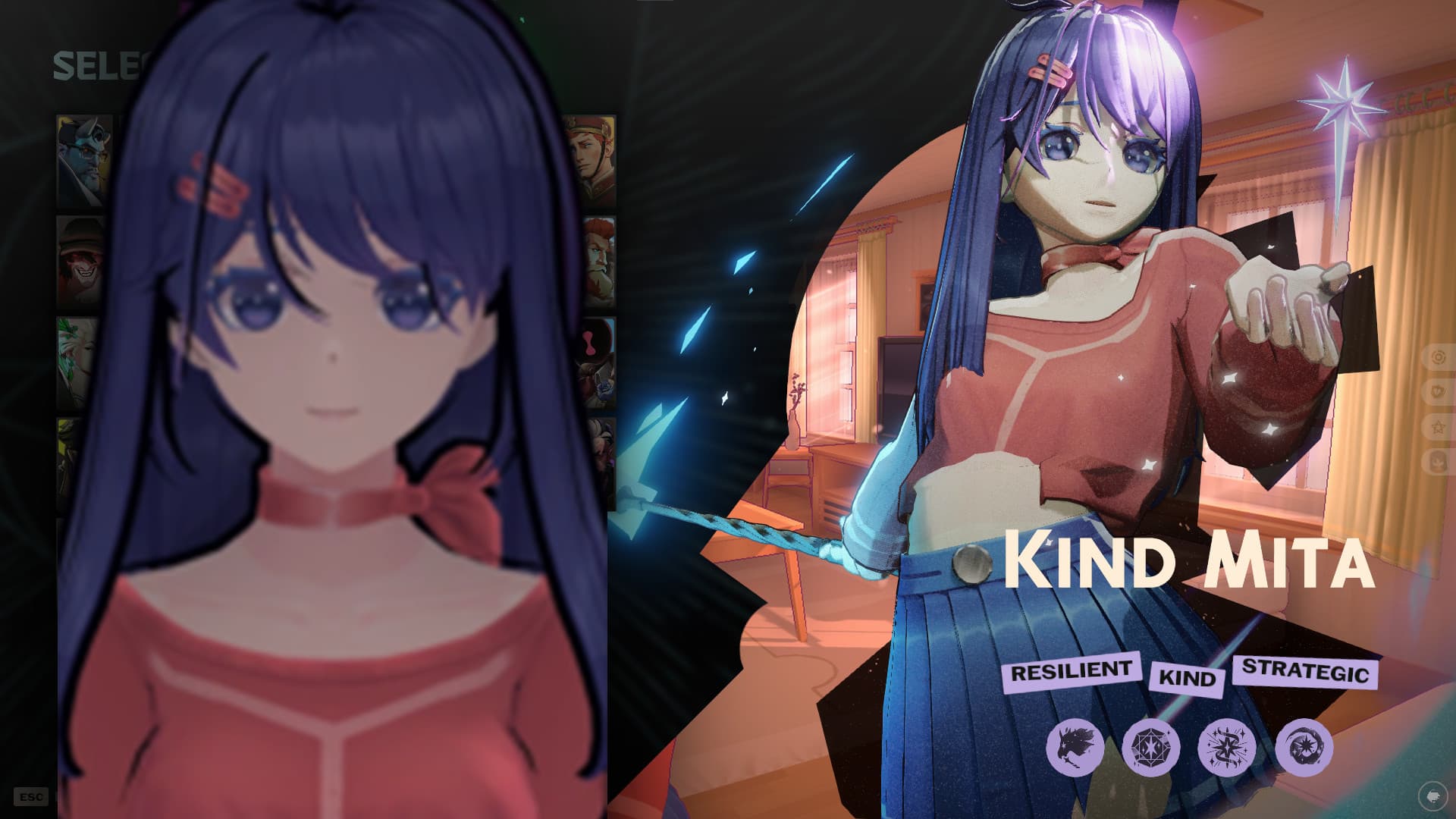 Kind Mita over Celeste (MiSide) screenshot
