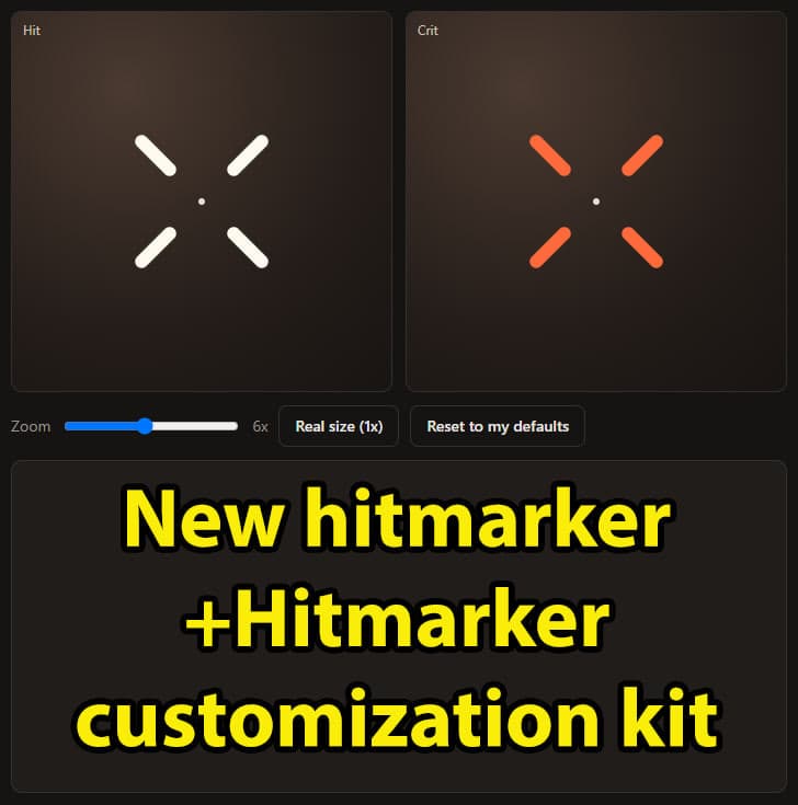 New Hitmarker + Customization kit screenshot