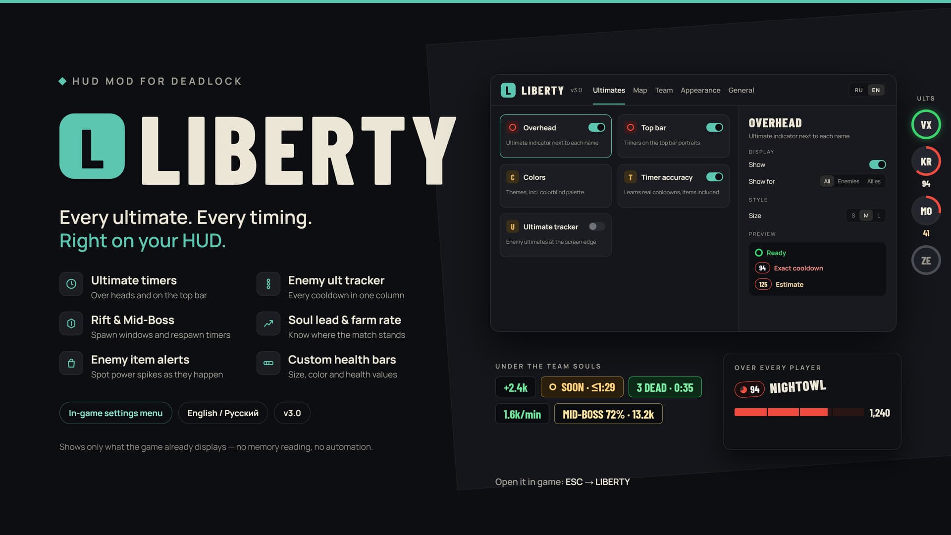 Liberty — Ultimate Timers & HUD Tools screenshot