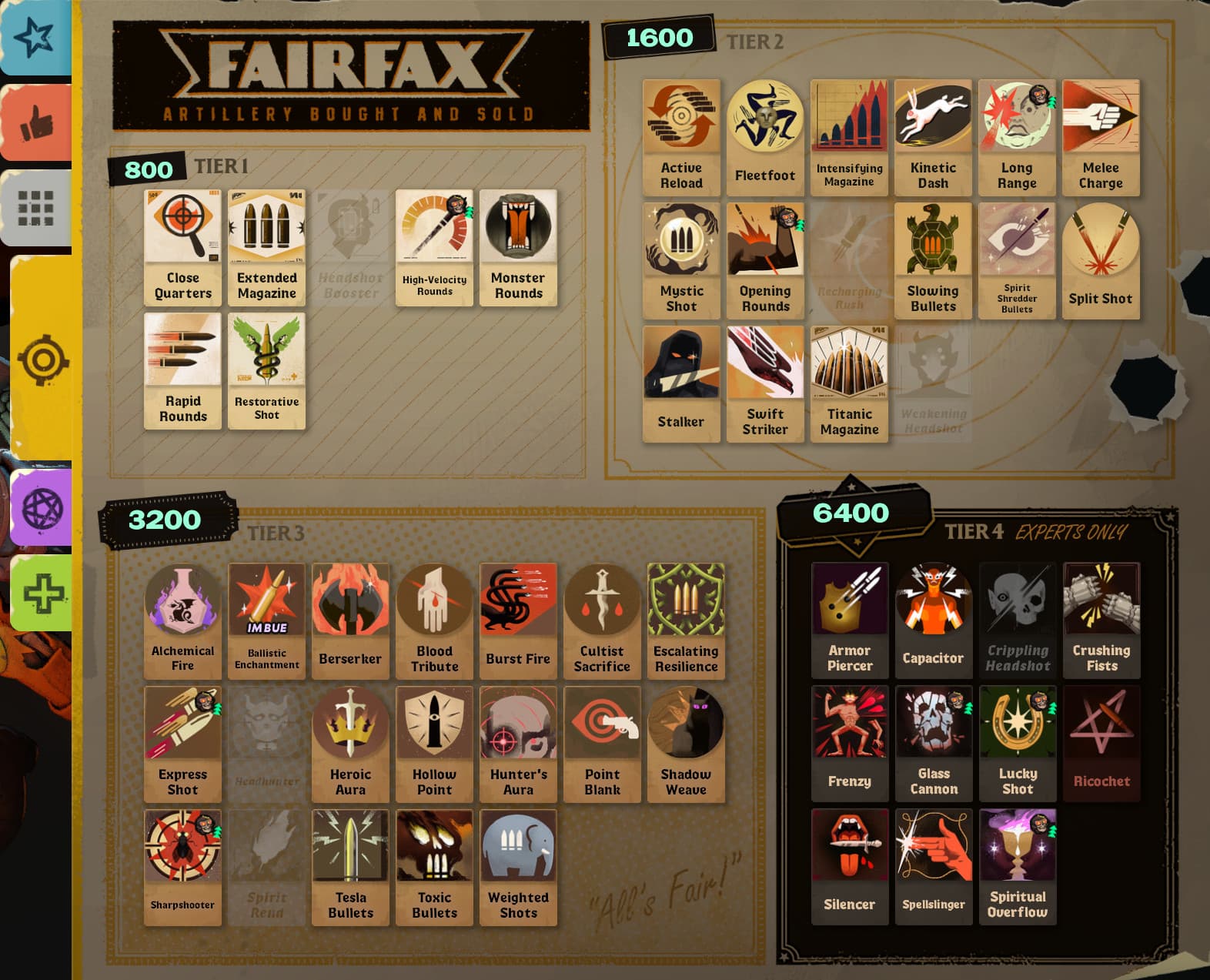 Old item icons and names (SHOP REWORK UPDATE) screenshot