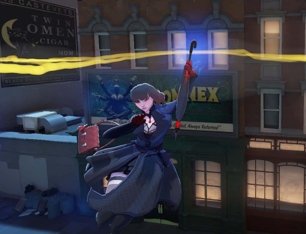 Mina Rides Zipline With Umbrella screenshot