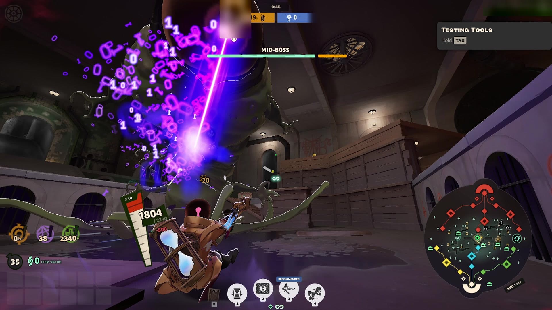 Binary Beam Mid-Boss (0s and 1s in the beam) screenshot 2