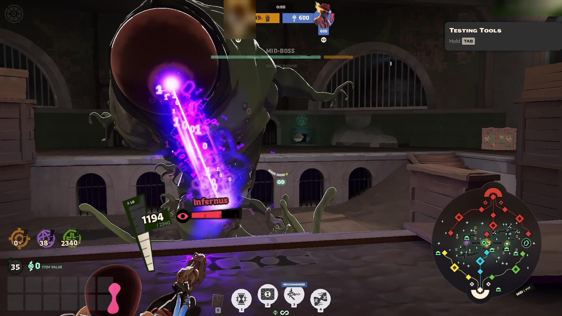 Binary Beam Mid-Boss (0s and 1s in the beam) screenshot 3