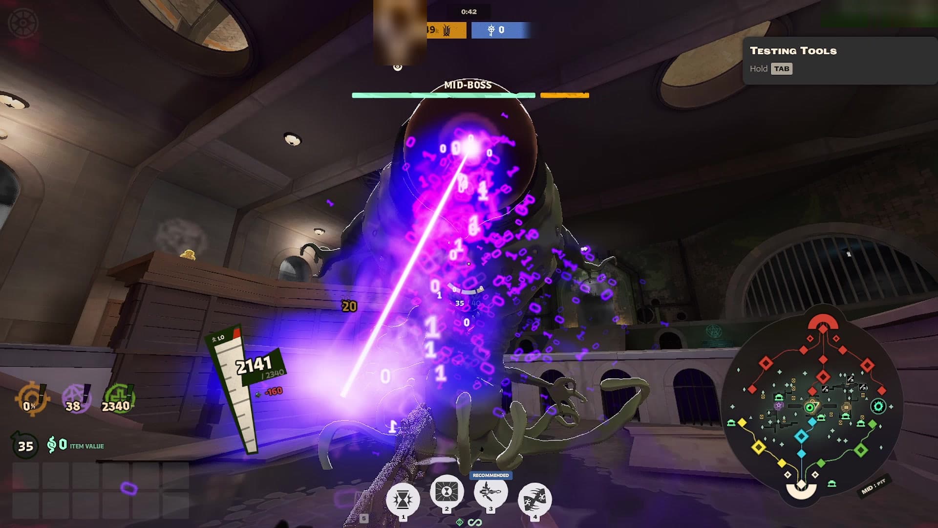 Binary Beam Mid-Boss (0s and 1s in the beam) screenshot 4